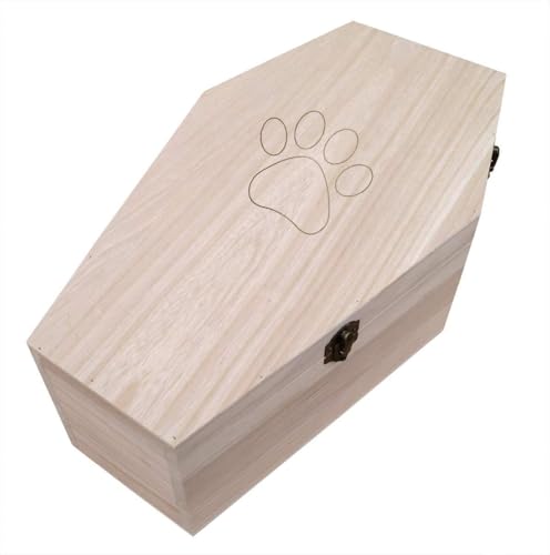 PrimoLiving petbye Holz Haustiersarg Natur belassen - Größe XL für mittelgroße Haustiere - Tiersarg mit festem Metallverschluss - Sarg aus hochwertigem Holz von PrimoLiving