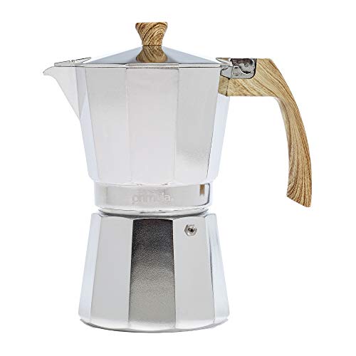 Primula Espresso Aluminium, Perkolator-Kaffeekanne für Moka, kubanischer Kaffee, Cappuccino, Latte und mehr, perfekt für Camping, poliert von Primula