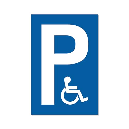 PRIMUS-PRINT – Behindertenparkplatz Schild – 2er Set – Rollstuhlfahrer Parkplatz freihalten – Hochwertiger Aluminium Verbund 4mm oder Hartschaum 5mm – 20x30 cm – UV-beständig und Witterungsfest von Primus-Print.de