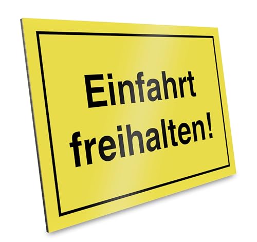 PRIMUS-PRINT – Einfahrt Freihalten Schild – Warnschild für klare Zufahrtswege – Robuster Aluminium Verbund 4mm oder Hartschaum 5mm – 20x30 cm – Witterungsbeständig, UV-geschützt – 1er Set von Primus-Print.de