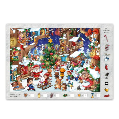 Primus Print - Papiertischsets Platzsets Tischsets zum ausmalen 500 Stück - Kinder Beschäftigung - Restaurant - Küche - Hotel - Verschiedene Motive - A3 (Weihnachten, 500) von Primus-Print.de