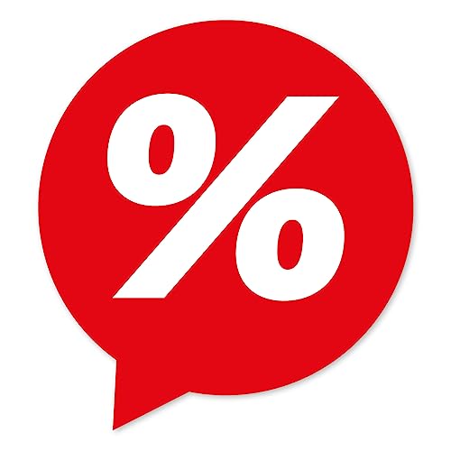 Primus Print Sale Aufkleber - 5 x% - wiederablösbar für Schaufenster/Fenster Ausverkauf Rabatt (%) von Primus-Print.de