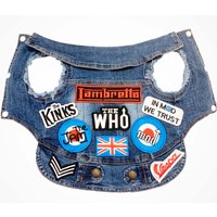 Denim Hundejacke - Patch Haustier Geschenk-Hund Weste-Weihnachts-Hundegeschenk-Gepatchte Hundejacke-Hundekleidung-Hundejacke von PrinceCollectionLdn