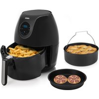 Princess - Digitale xxl Heißluftfritteuse mit Pizzapfanne & Backform 5,2L 1700 Watt von Princess