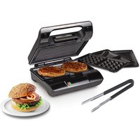 Kontaktgrill , Waffeleisen & Sandwichmaker Wechselplatten, Grillzange 23x13cm von Princess