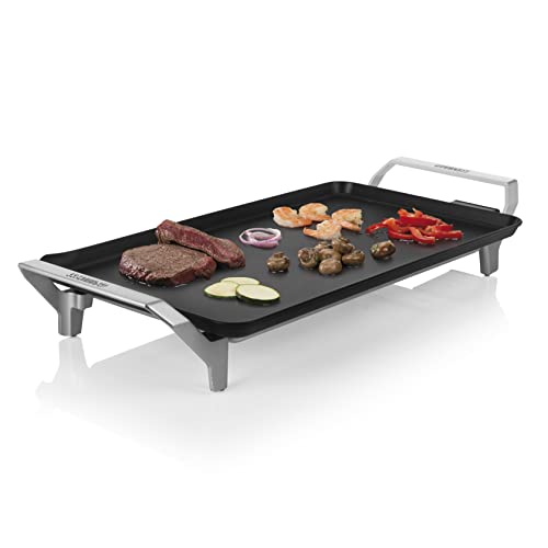 Princess 01.103110.01.001 Premium XL Tischgrill/Teppanyaki-Grill mit einer 46 x 26 cm großen Bratfläche, 2500 Watt, 103110, Schwarz von Princess