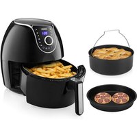 Princess - Digitale xxl Heißluftfritteuse Pizzapfanne & Backform 8 Progamme 5,2Ltr 1700W von Princess