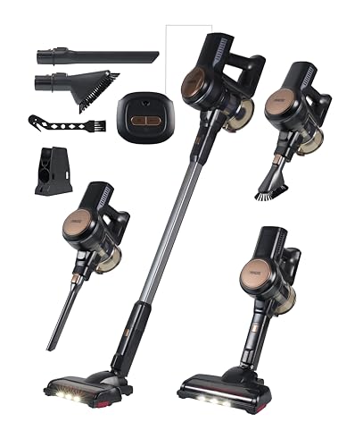 Princess Dynamic Storm – Leistungsstarker bürstenloser Motor – Hygienische Behälterentleerung – 30 min kabellos reinigen – Bürste mit LED-Licht – Parkmodus – Handstaubsauger-Modus –39390 von Princess