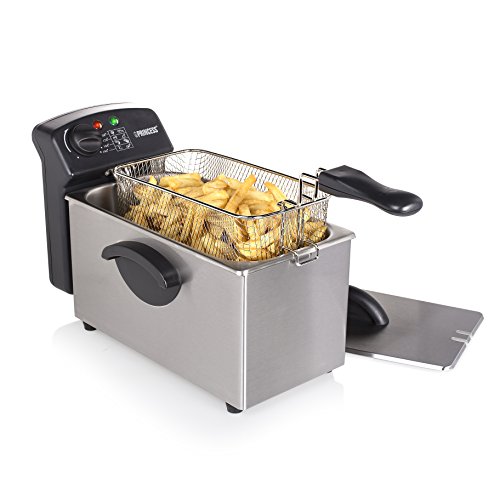 Princess 182626 Edelstahl Fritteuse - 3 Liter (2000 Watt) mit Ölfilter und Kaltzonenfunktion von Princess