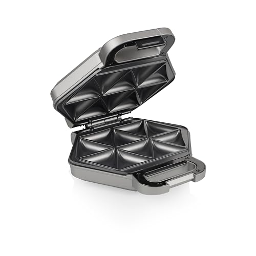 Princess Samosa und Snack-Maker - Backfläche von 24,5 cm x 19 cm - 10 Snacks pro Sitzung - Überhitzungsschutz - Geeignet für den Campinggebrauch - 700 W - 01.123002.01.001 von Princess