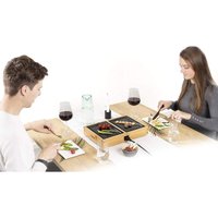 No Brand - Teppanyaki Dinner4Two Pure Tischgrill 2x 20,5 x 14cm im Bambusgehäuse von NO BRAND