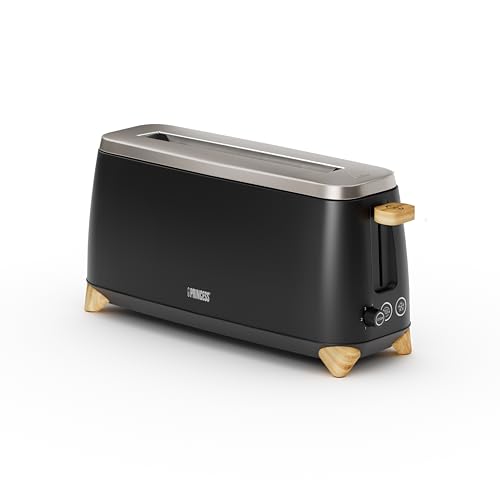 Princess Toaster Pure – Für 2 Scheiben gleichzeitig – 7 einstellbare Bräunungsstufen – Abbruch-, Aufwärm- und Auftautaste – 800-1000 W – Schwarz von Princess