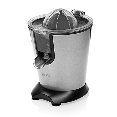 Princess Zitruspresse - 160 Watt, Fruchtfleischsieb, Funktionsdeckel, Tropfschutz, Edelstahl, 201850 von Princess