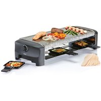 RACLETTE Partygrill mit Steinplatte eckig für 8 Personen - Steingrill 1300Watt von Princess