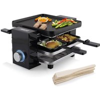 Princess - raclette Gerät eckig für 4 Personen, wendbare Grillplatte mit Parkdeck, 700 Watt von Princess