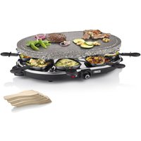 Princess - raclette Partygrill mit Steinplatte oval für 8 Personen - Steingrill 1200Watt von Princess