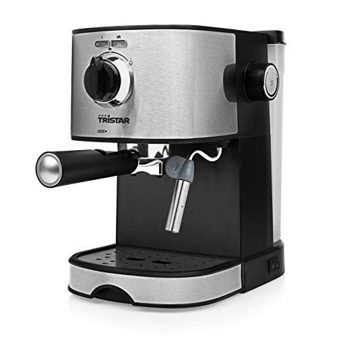 Tristar CM-2275 Espresso-Automat – Dampfdüse – Filter für 1 oder 2 Tassen Kaffee, Edelstahl, Schwarz von Princess