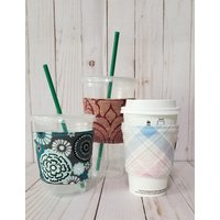 Baumwoll-Kaffeetasse Gemütlich Wiederverwendbare Reisebecherhülle Baumwoll-Kaffeetasse Gemütlich Wiederverwendbare Reisebecherhülle von PrincessQuiltsDesign