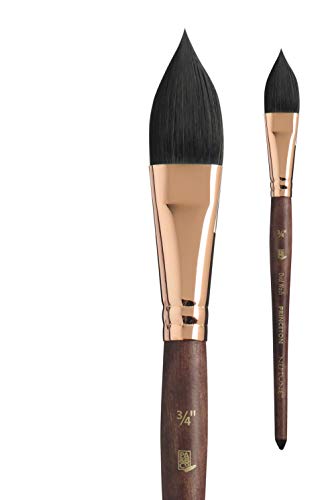 Princeton Artist Brush, Pinsel für Wasserfarben, Serie 4750, Borsten aus synthetischen Eichhörnchenhaaren, braun, Size 75 Oval Wash von Princeton