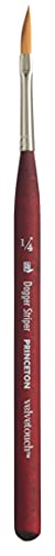 Princeton Velvetouch Artiste, Mixed-Media Brush for Acrylic, Watercolor & Oil, Series 3950 Dagger Striper Luxury Synthetic, Size 1/4 von Princeton