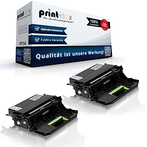 2X Print-Klex Trommeleinheiten kompatibel für Lexmark MX511de MX511dhe MX511dte MX511Series MX610Series MX611de MX611dhe 50F0Z00 500Z Trommel Drum - Office Serie von Print-Klex, kein Lexmark Original