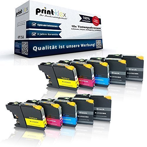 10x Print-Klex Tintenpatronen kompatibel für Brother LC223 LC225 LC227XL MFCJ5600 MFC-J5620DW MFC-J5625DW MFC-J5720DW - Sparpack - Büro Plus Serie von Print-Klex GmbH & Co.KG