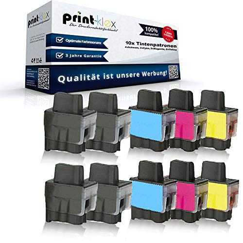 10x Print-Klex Tintenpatronen kompatibel für Brother LC900 MFC 5440C MFC 5440CN MFC 5840CN Fax 1835C Fax 1840C Fax 1840CN Fax 1940C Fax 1940CN Fax 2440C - Sparpack - Print Plus Serie - LC-900K LC-900C 10x Print-Klex Tintenpatronen kompatibel für Brother LC900 MFC 5440C MFC 5440CN MFC 5840CN Fax 1835C Fax 1840C Fax 1840CN Fax 1940C Fax 1940CN Fax 2440C - Sparpack - Print Plus Serie - LC-900K LC-900C von Print-Klex GmbH & Co.KG