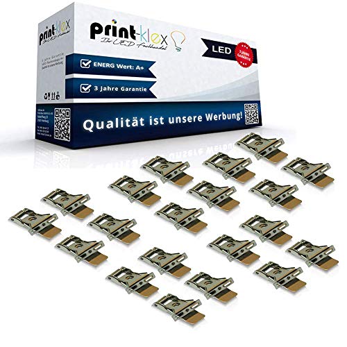 Print-Klex GmbH & Co.KG 20x LED Panel Befestigungsclips Montageclips Deckenhalterung Set Clips - Office Plus Serie von Print-Klex GmbH & Co.KG
