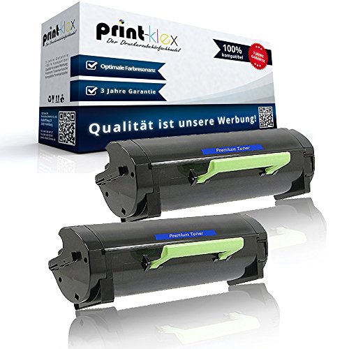 2X Print-Klex Tonerkartuschen kompatibel für Lexmark MX 522 Series MX 522 adhe MX 522 adhs MX 622 Series MX 622 ade MX 622 adhe MX 622 adhs 56F2000 Schwarz Black - Office Line Serie von Print-Klex GmbH & Co.KG
