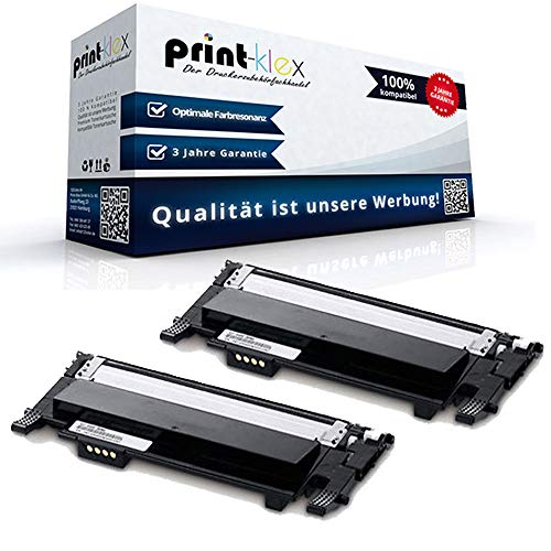 2X Print-Klex Tonerkartuschen kompatibel für Samsung CLP 360 CLP 360 N CLP 360 ND CLP 360 Series CLP 365 CLP 365 W CLT-K406SELS CLT406S CLT-406 CLT406BK Black Schwarz - Office Plus Serie von Print-Klex GmbH & Co.KG