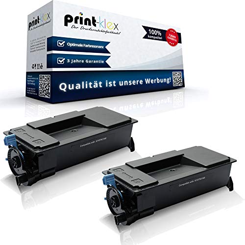 2X Print-Klex Tonerkartuschen kompatibel für Kyocera ECOSYS P 3060 DN P 3145 DN P 3150 DN P 3155 DN P 3260 DN 1T02T90NL0 TK 3160 TK3160 TK-3160 Schwarz Black - Office Light Serie von Print-Klex GmbH & Co.KG