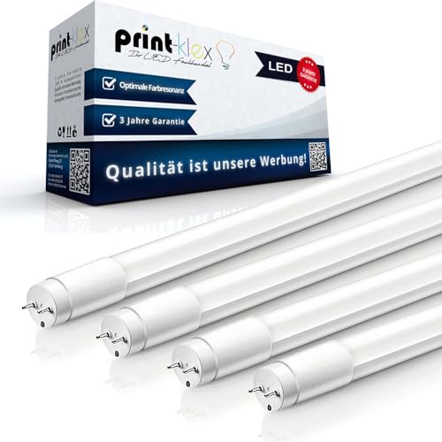 Print-Klex GmbH & Co.KG 2x LED Leuchtstoffröhre T8 60cm 10W Leuchtmittel 4000K - Neutralweiß mit G13-Sockel Leuchtstofflampe Rasterleuchte Ledröhre Weiß von Print-Klex GmbH & Co.KG