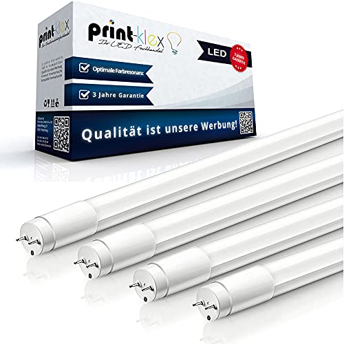 Print-Klex GmbH & Co.KG 2x LED Leuchtstoffröhre T8 G13 150cm 18W 3000K - Warmweiß Lichtleiste Lampe Röhre Tube Weiß Bürolampe Deckenleuchte von Print-Klex GmbH & Co.KG