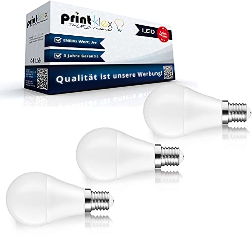 Print-Klex GmbH & Co.KG 3x LED Leuchtmittel in Birnenform A60 E14 9W 3000K Warmweiß Birne Lampe Licht Glühbirne von Print-Klex GmbH & Co.KG