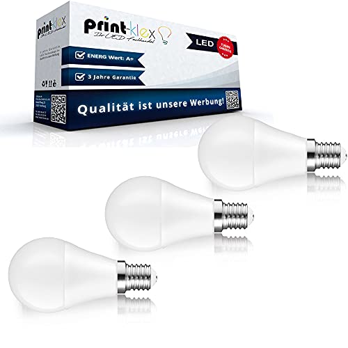 Print-Klex GmbH & Co.KG 3x LED Leuchtmittel in Birnenform A60 E14 9W 3000K Warmweiß Birne Lampe Licht Glühbirne von Print-Klex GmbH & Co.KG