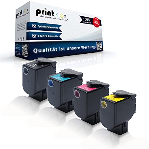 4X Print-Klex Alternative XL Tonerkartuschen Kompatibel für Lexmark CS 420 Series CS 421 adn CS421 DN CS 521 DN CS 622 de 78C20K0 78C20C0 78C20M0 78C20Y0 Black Cyan Magenta Yellow - Office Plus Serie von Print-Klex GmbH & Co.KG