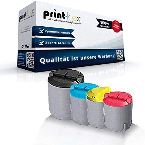 4X Print-Klex Tonerkartuschen kompatibel für Samsung CLP 300 CLP 300N CLP 300NG CLX 2160 CLX 2160N CLX 3160FN CLX 3160N CLP K300A ELS CLP C300A ELS CLP M300A ELS CLP Y300A ELS Sparset von Print-Klex GmbH & Co.KG