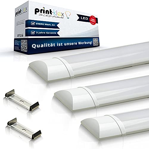 Print-Klex GmbH & Co.KG 4x LED Leuchtstoffröhre Ultraslim 150cm 50W 4000K - Neutralweiß Ultra Dünne Lichtleiste Lampe Röhre Tube Weiß Bürolampe Deckenleuchte von Print-Klex GmbH & Co.KG