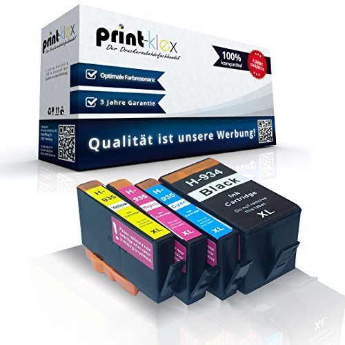 4x Print-Klex Patronen kompatibel für HP OfficeJet Pro 6800 Series OfficeJet Pro 6830 OfficeJet Pro 6835 C2P19AE C2P20AE C2P21AE C2P22AE Schwarz Cyan Magenta Yellow Eco Print Serie von Print-Klex GmbH & Co.KG