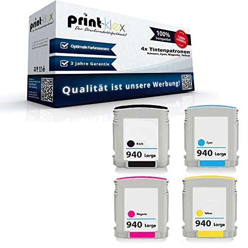 4x Print-Klex Tintenpatronen kompatibel für HP OfficeJet Pro 8500A OfficeJet Pro8500A Plus OfficeJet Pro8500A Premium OfficeJet Pro 8500 Premier OfficeJet Pro8500 Wireless von Print-Klex GmbH & Co.KG