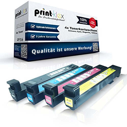 4x Print-Klex Toner kompatibel für HP Color Laserjet CP6000 Series CP6015DE CP6015DN CP6015DNE CB380A CB381A CB382A CB383A Black Cyan Magenta Yellow - Sparset - Eco Office Serie von Print-Klex GmbH & Co.KG