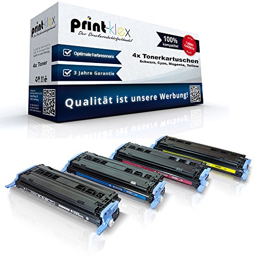 4x Print-Klex Tonerkartuschen kompatibel mit HP Color LaserJet 2605 DTN Color LaserJet 2605 Series Color LaserJet CM 1000 Series Q-6000 Q-6001 Q-6002 Q-6003 - Sparpack von Print-Klex GmbH & Co.KG