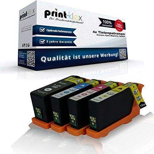 4X Print-Klex Tintenpatronen kompatibel für Lexmark Pro715 Pro910 Pro910 Series Pro915 Lexmark S315 150XL 150 XL Schwarz - Black Cyan Magenta Yellow von Print-Klex GmbH & Co.KG
