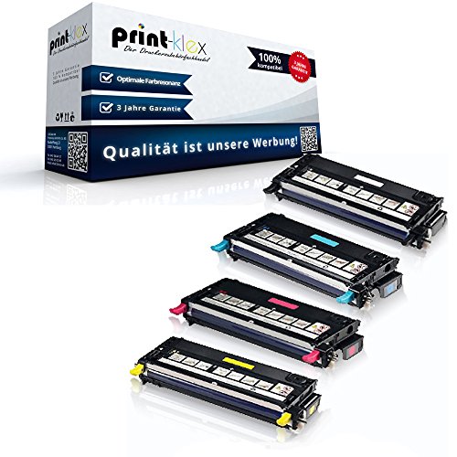 4X Print-Klex Tonerkartuschen kompatibel für XEROX Phaser 6280 6280DN 6280N - Toner Set (alle 4 Farben) Black, Cyan, Magenta, Yellow 106R01395 106R01392 106R01393 106R01394 von Print-Klex GmbH & Co.KG