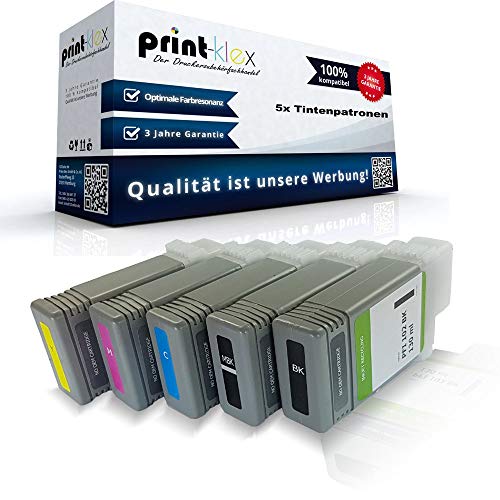 5X Print-Klex Tintenpatronen kompatibel für Canon imagePROGRAF IPF 500 IPF 510 IPF 600 IPF 605 IPF 610 IPF 650 IPF 655 IPF 700 IPF 710 IPF 720 IPF 750 IPF 755 IPF 760 IPF 765 PFI 102 PFI102 von Print-Klex GmbH & Co.KG