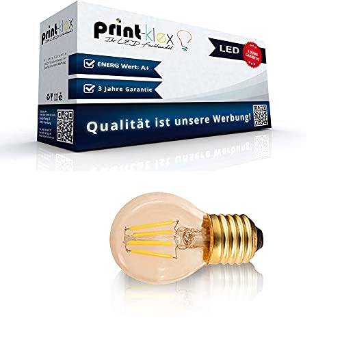 Print-Klex GmbH & Co.KG LED Leuchtmittel Filament Vintage in Birnenform klein G45 E14 4W 2200K - Warmweiß Retro Lampe Glühbirne Retro von Print-Klex GmbH & Co.KG