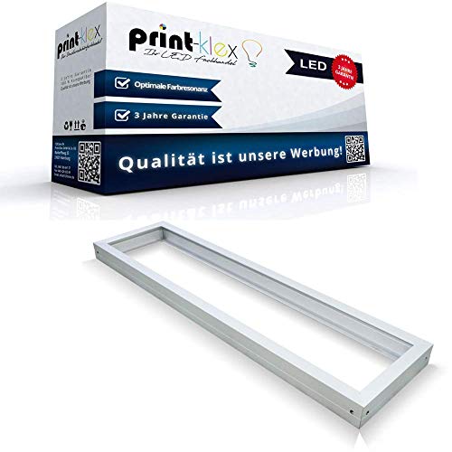 LED Panel Rahmen 120x30cm Anbaurahmen Aufputzrahmen Wandrahmen Weißer Rahmen - Office Plus Serie von Print-Klex GmbH & Co.KG