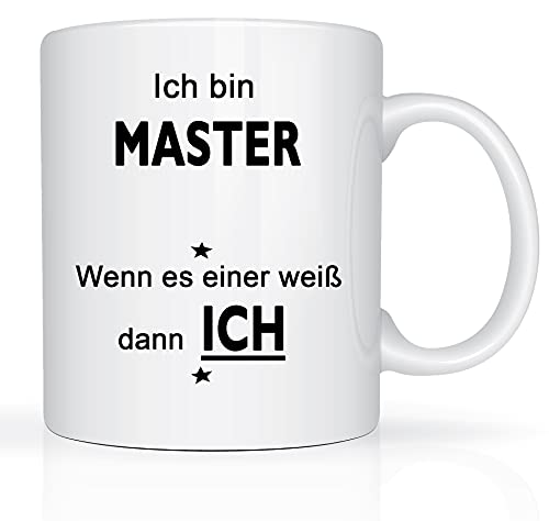 Print-Klex Berufstasse mit Master Motiv Bedruckt Master Tasse für Beruf Geschenk Kaffeebecher Geschenktasse Teetasse Arbeitstasse Arbeitsbecher mit Druck 330ml Beruf Tasse von Print-Klex GmbH & Co.KG