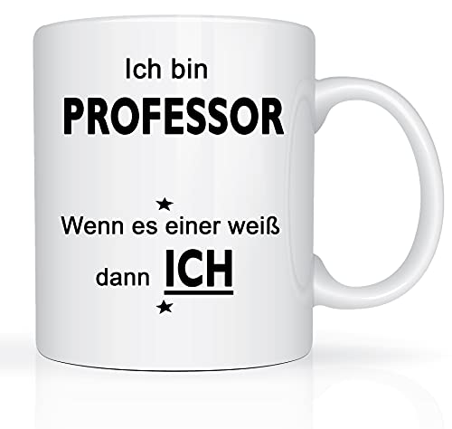 Print-Klex Berufstasse mit Professor Motiv Bedruckt Professor Tasse für Beruf Geschenk Kaffeebecher Geschenktasse Teetasse Arbeitstasse Arbeitsbecher mit Druck 330ml Beruf Tasse von Print-Klex GmbH & Co.KG