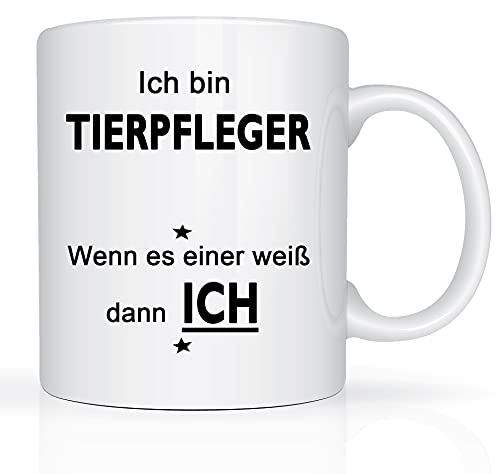 Print-Klex Berufstasse mit Tierpfleger Motiv Bedruckt Tierpfleger Tasse für Beruf Geschenk Kaffeebecher Geschenktasse Teetasse Arbeitstasse Arbeitsbecher mit Druck 330ml Beruf Tasse von Print-Klex GmbH & Co.KG